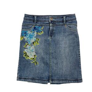 point Zero light denim skirt size 9